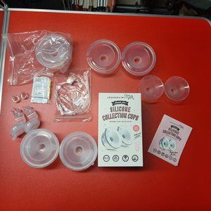 Legendairy Milk silicone collection cups with extras! 19mm, 21mm, 24mm and 28mm